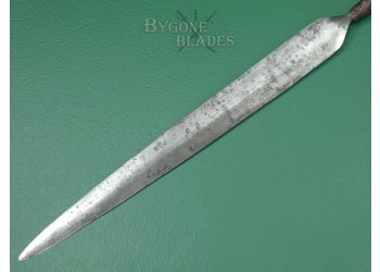 Zulu Iklwa. Large Blade Stabbing Spear. Woven Copper Binding. #2207020 #8